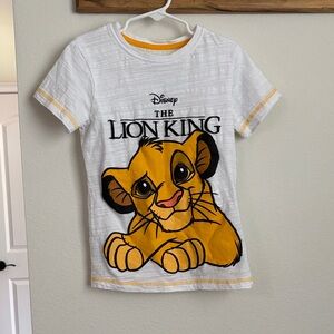 Disney The Lion King Simba Kids Tee - White and Gold